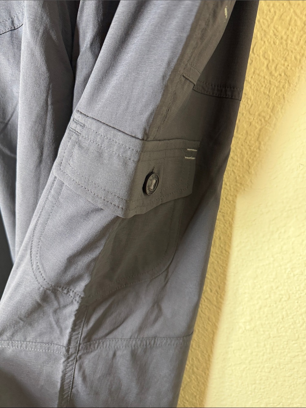 L.L. Bean Vista Camp Pants Womens Medium M Gray Cargo Hiking Trail Gorpcore - Picture 5 of 5